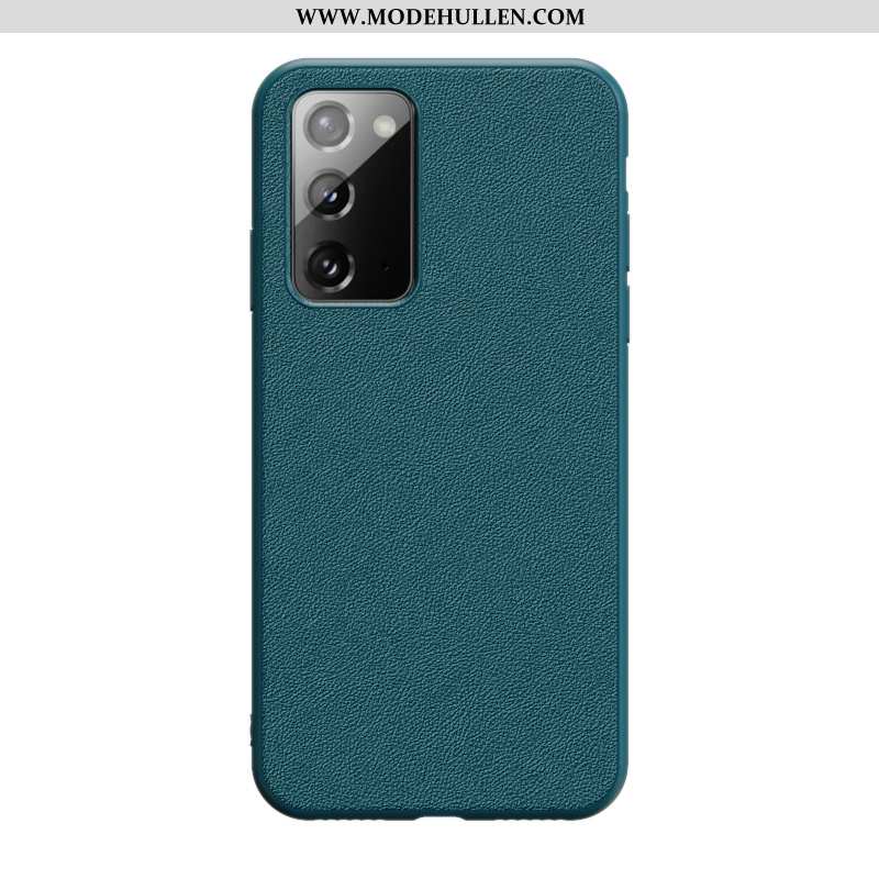 Hülle Samsung Galaxy Note20 Schutz Lederhülle Sterne Alles Inklusive Handy Super Business Grün