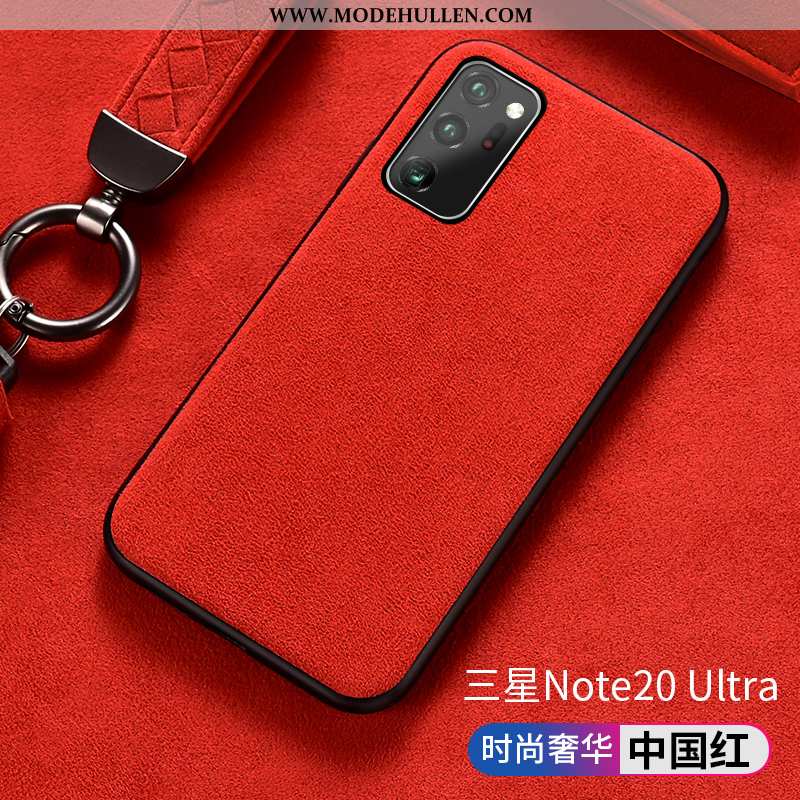 Hülle Samsung Galaxy Note20 Ultra Schutz Luxus Handy Silikon Rot Sterne Rote