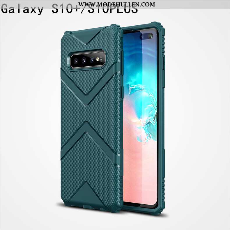 Hülle Samsung Galaxy S10+ Schutz Persönlichkeit Handy Kreativ Trend Silikon Einfassung Grün