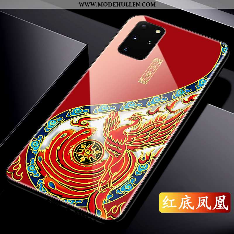 Hülle Samsung Galaxy S20+ Dünne Schutz Trend Retro Chinesische Art Handy Netto Rot Rote