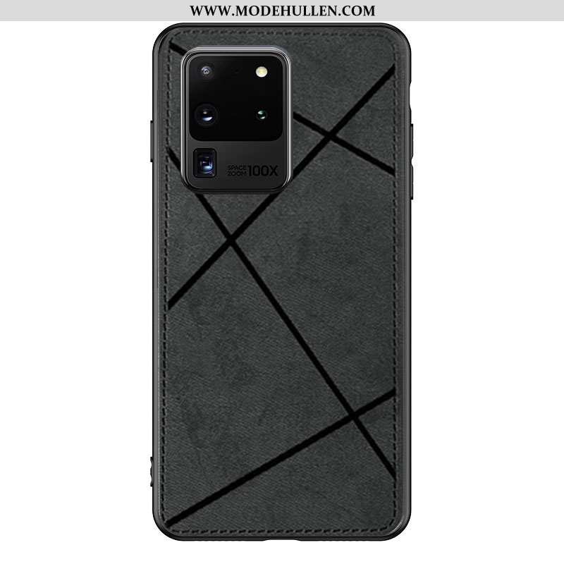 Hülle Samsung Galaxy S20 Ultra Schutz Muster Dünne Einfach Schwarz Anti-sturz Super