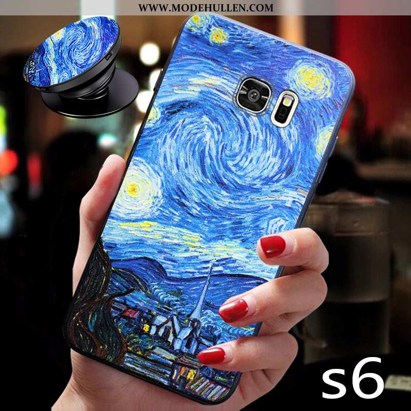 Hülle Samsung Galaxy S6 Persönlichkeit Trend Neu Handy Alles Inklusive Silikon Blau
