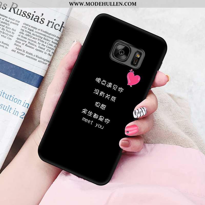 Hülle Samsung Galaxy S6 Silikon Schutz Handy Persönlichkeit Case Rosa Sterne