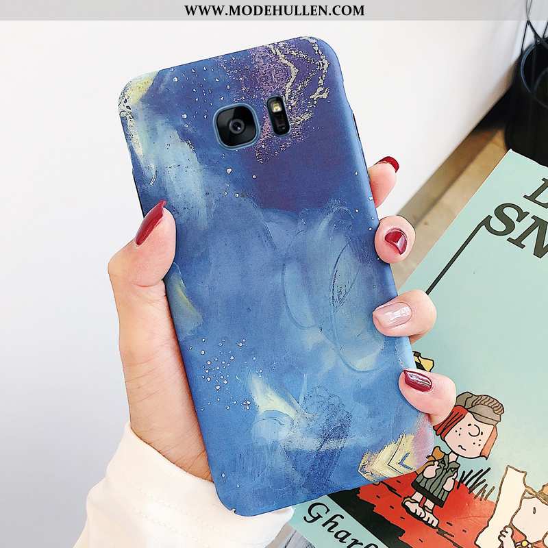 Hülle Samsung Galaxy S7 Edge Kreativ Nette Leuchtende Anti-sturz Blau Schwer