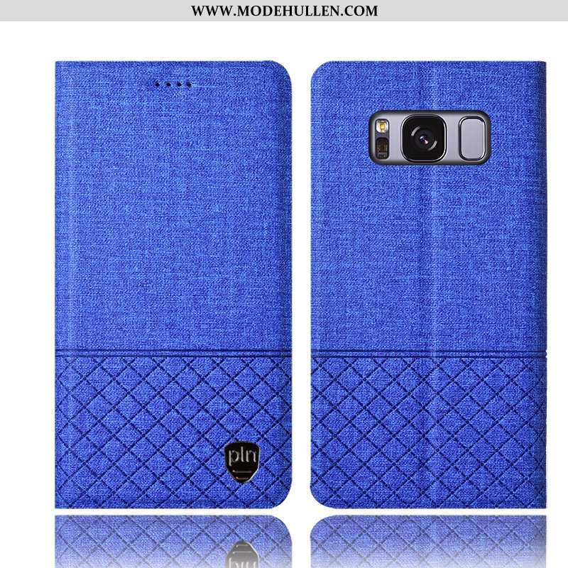 Hülle Samsung Galaxy S8+ Baumwolle Und Leinen Lederhülle Case Anti-sturz Folio Rosa Schutz
