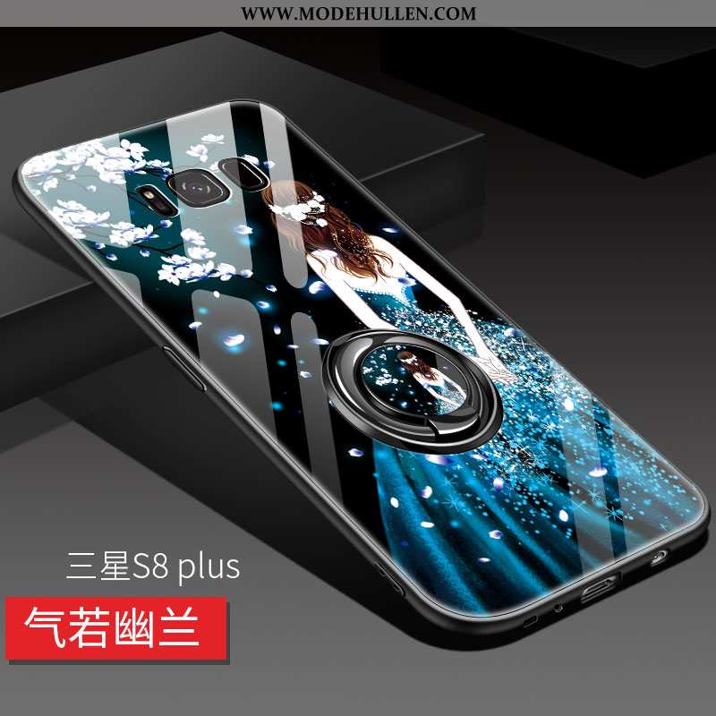 Hülle Samsung Galaxy S8+ Dünne Silikon Alles Inklusive Persönlichkeit Schwer Trend Glas Schwarz