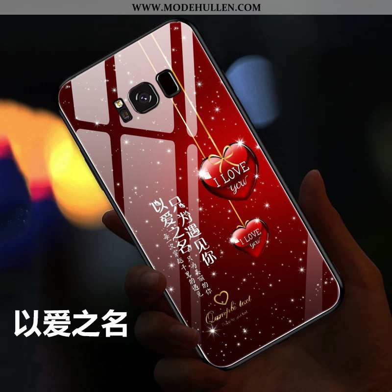 Hülle Samsung Galaxy S8 Kreativ Trend Netto Rot Anti-sturz Alles Inklusive Spiegel Handy Rote