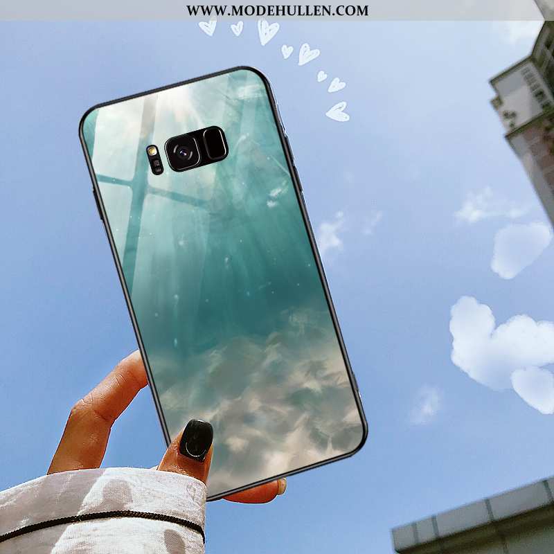 Hülle Samsung Galaxy S8+ Persönlichkeit Kreativ Karikatur Trend Glas Case Lila