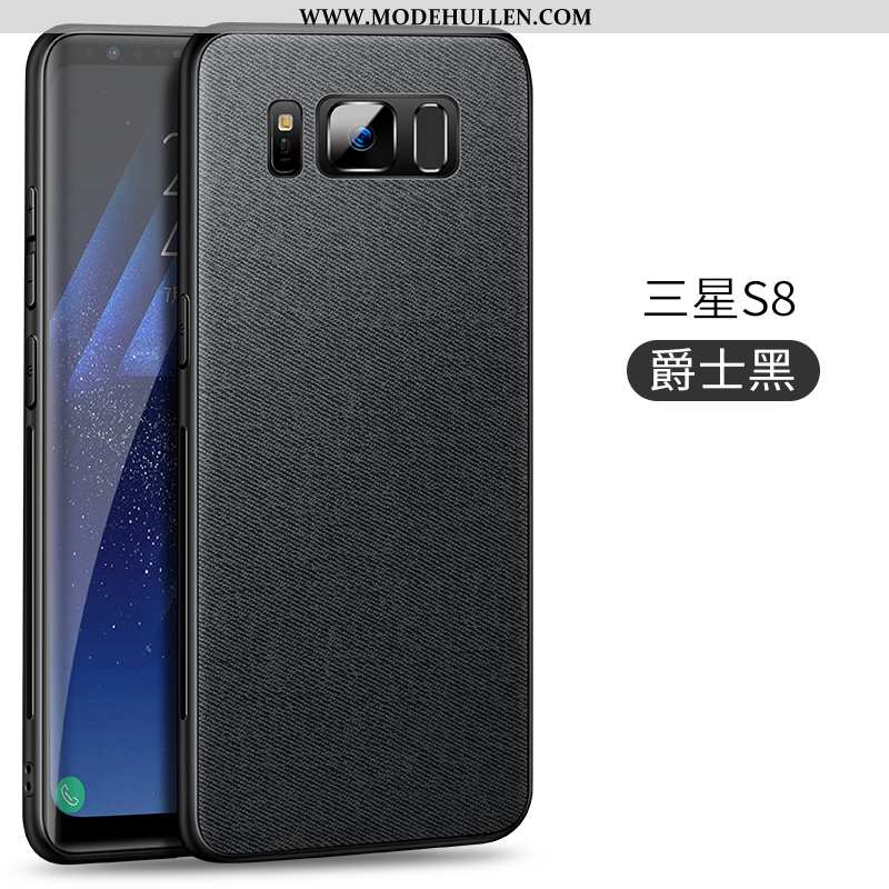 Hülle Samsung Galaxy S8 Silikon Schutz Case Sterne Pu Magnetismus Anti-sturz Schwarz