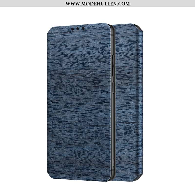 Hülle Samsung Galaxy S9+ Schutz Lederhülle Blau Magnetismus Anti-sturz Case