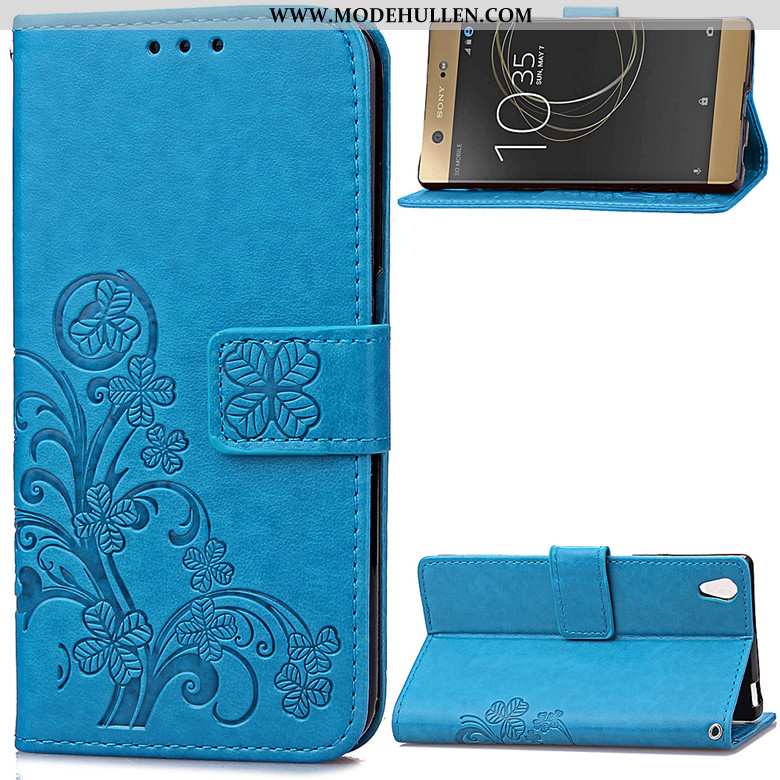 Hülle Sony Xperia Xa Ultra Schutz Blau Clamshell Handy Case