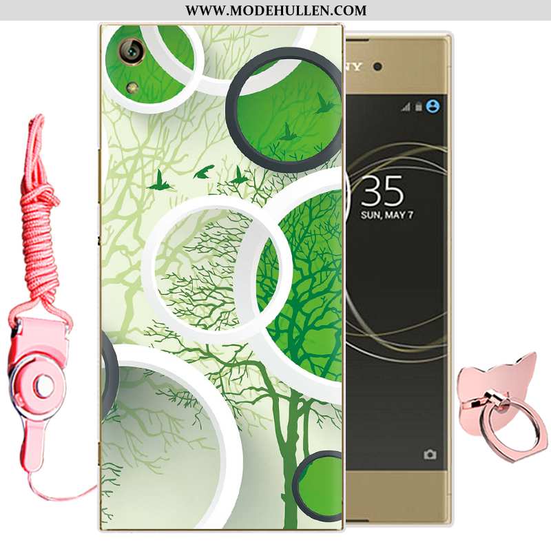 Hülle Sony Xperia Xa1 Ultra Weiche Silikon Grün Karikatur Handy Case