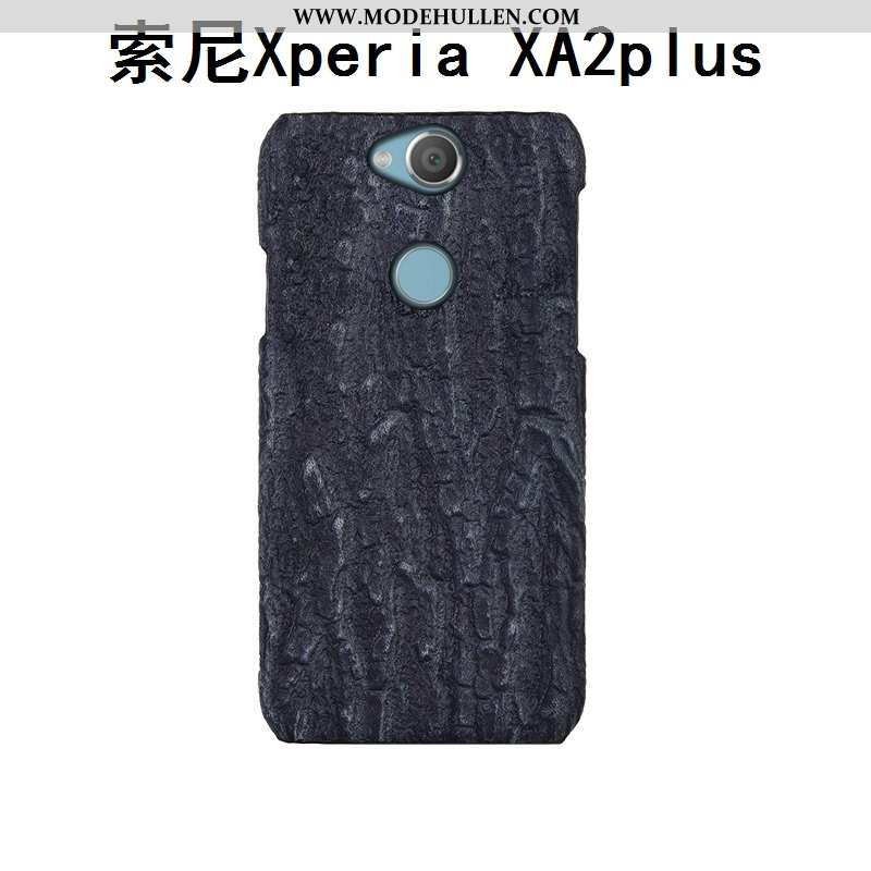 Hülle Sony Xperia Xa2 Plus Leder Schutz Anti-sturz Bäume Grau Case