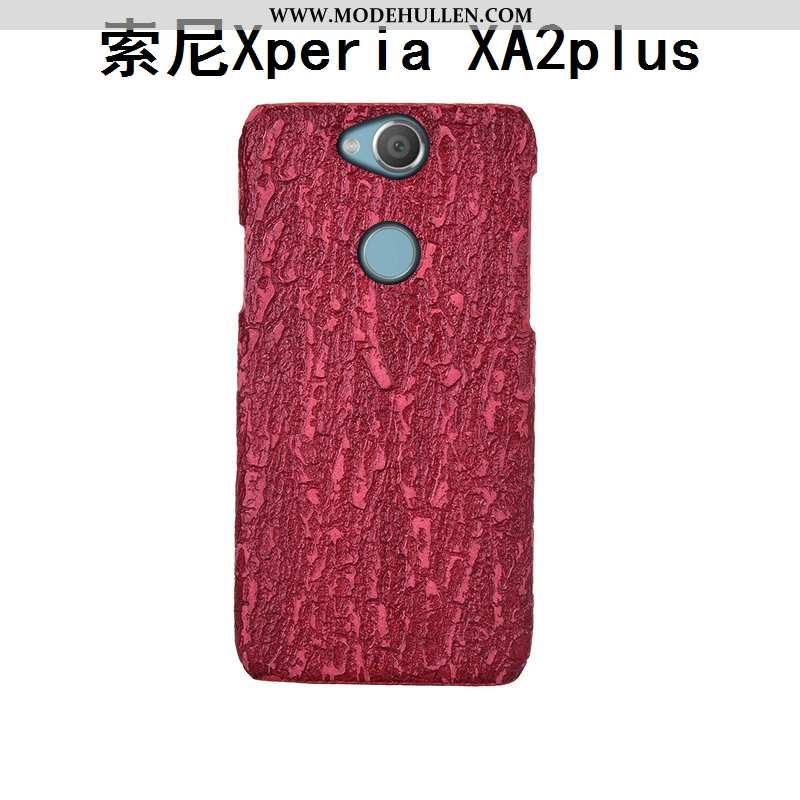 Hülle Sony Xperia Xa2 Plus Leder Schutz Anti-sturz Bäume Grau Case