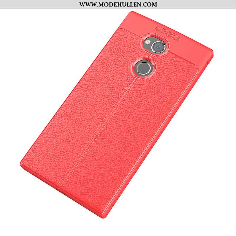 Hülle Sony Xperia Xa2 Ultra Dünne Silikon Muster Schutz Leder Handy Rote