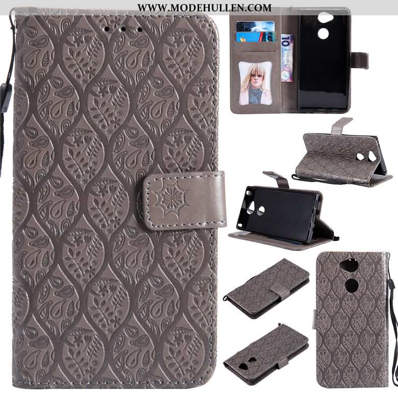 Hülle Sony Xperia Xa2 Weiche Silikon Case Grau Clamshell Anti-sturz Handy