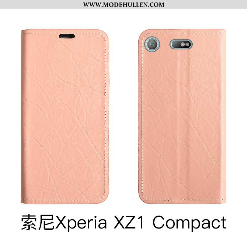 Hülle Sony Xperia Xz1 Compact Dünne Silikon Jeden Tag Anti-sturz Folio Leder Rote
