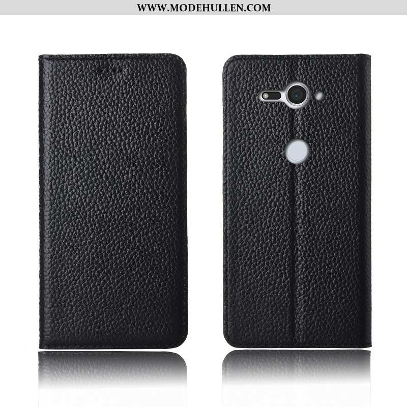 Hülle Sony Xperia Xz2 Compact Lederhülle Echt Leder Silikon Anti-sturz Case Einfassung Braun