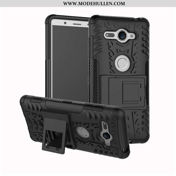 Hülle Sony Xperia Xz2 Compact Schutz Case Handy Anti-sturz Schwarz Halterung