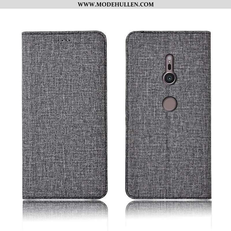 Hülle Sony Xperia Xz2 Silikon Schutz Lederhülle Handy Alles Inklusive Neu Case Blau