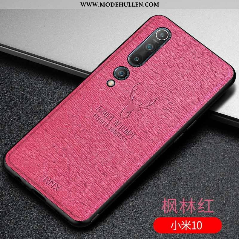 Hülle Xiaomi Mi 10 Kreativ Trend Dünne Magnetismus An Bord Nubuck Anti-sturz Rosa