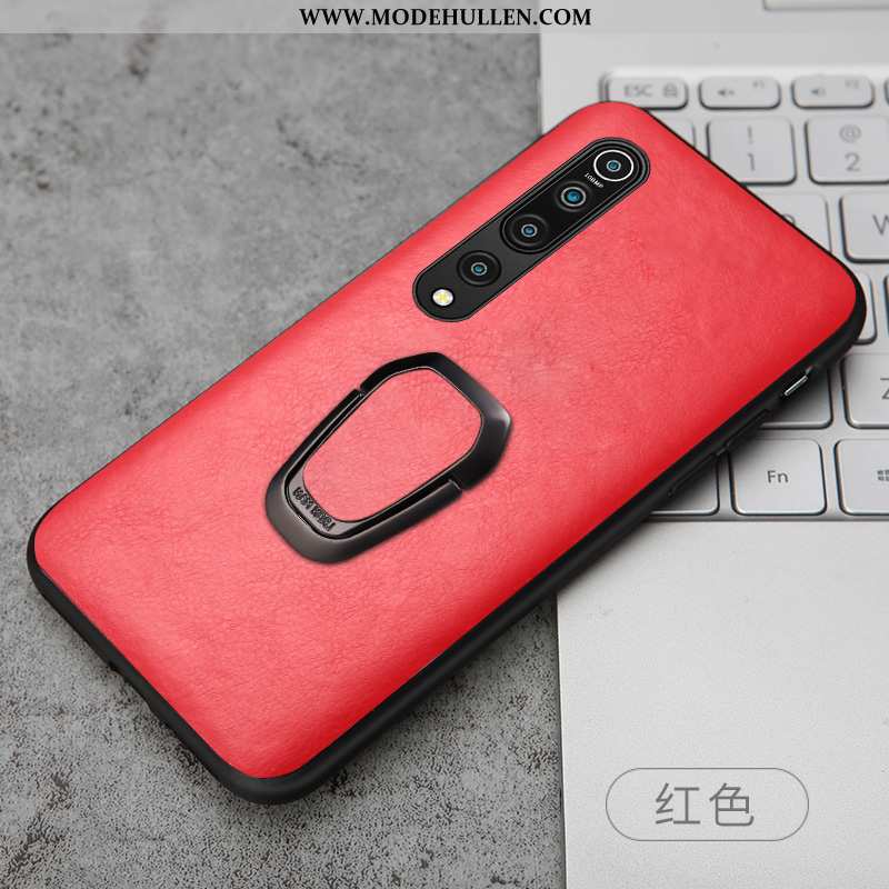 Hülle Xiaomi Mi 10 Lederhülle Persönlichkeit Dünne Handy Halterung Schutz Rote