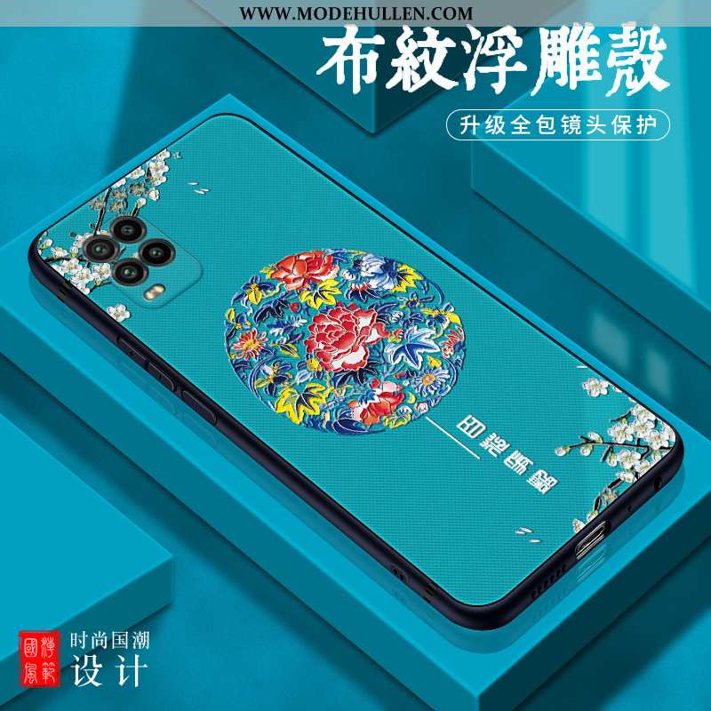 Hülle Xiaomi Mi 10 Lite Kreativ Prägung Mini Blau Anti-sturz Schutz Weiche