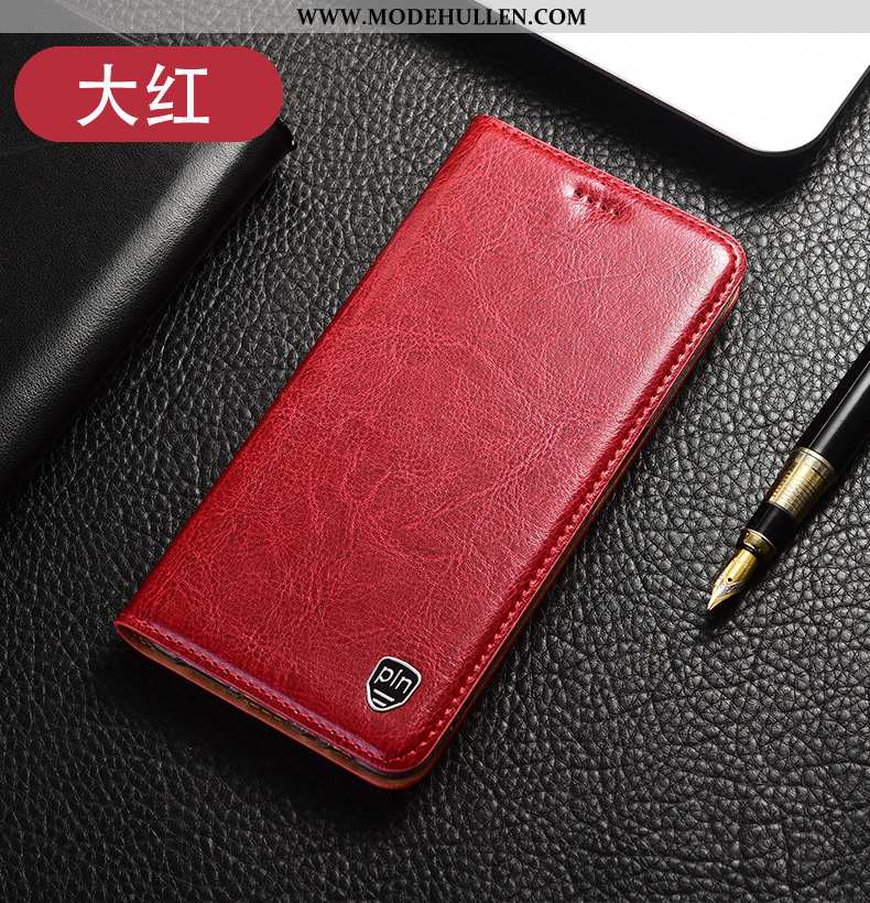 Hülle Xiaomi Mi 10 Lite Lederhülle Muster Alles Inklusive Handy Case Folio Rote