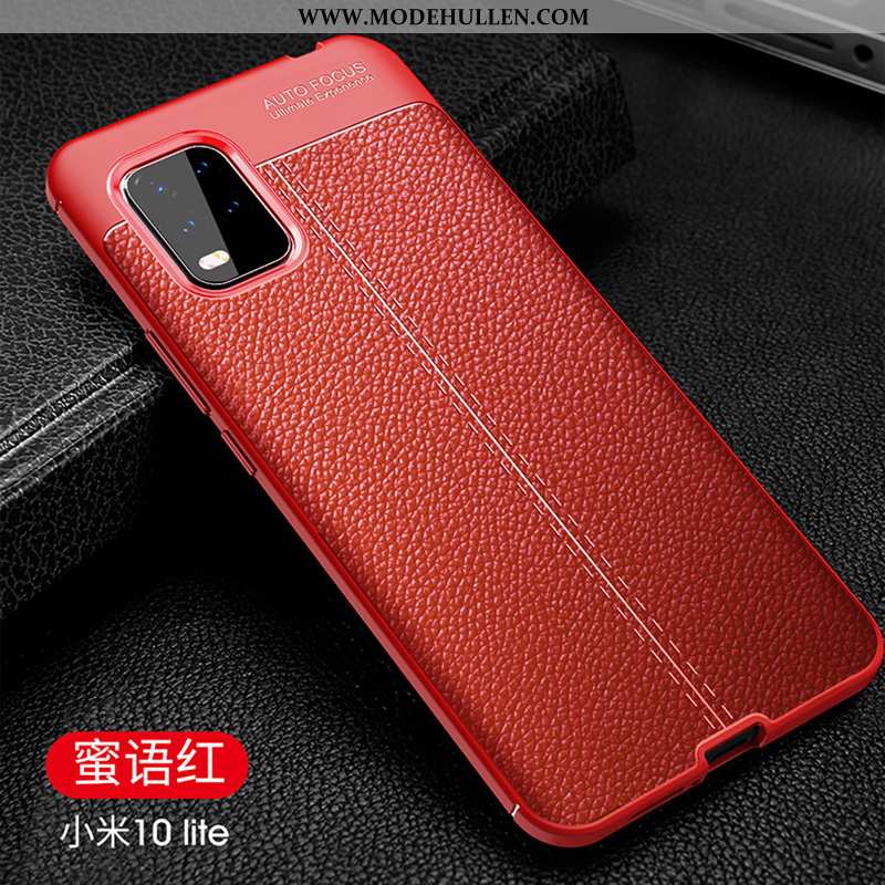 Hülle Xiaomi Mi 10 Lite Schutz Weiche Pu Kühlung Business Case High-end Blau