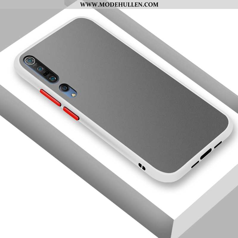Hülle Xiaomi Mi 10 Pro Kreativ Trend Case Weiß Nubuck Mini Schutz Weiße