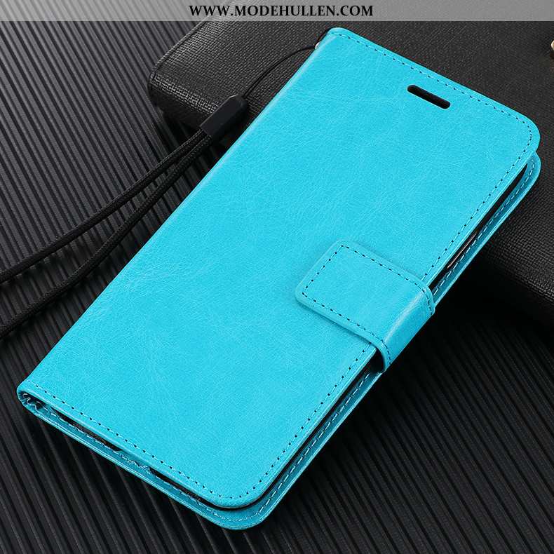 Hülle Xiaomi Mi 10 Pro Lederhülle Weiche Handy Blau Alles Inklusive Anti-sturz