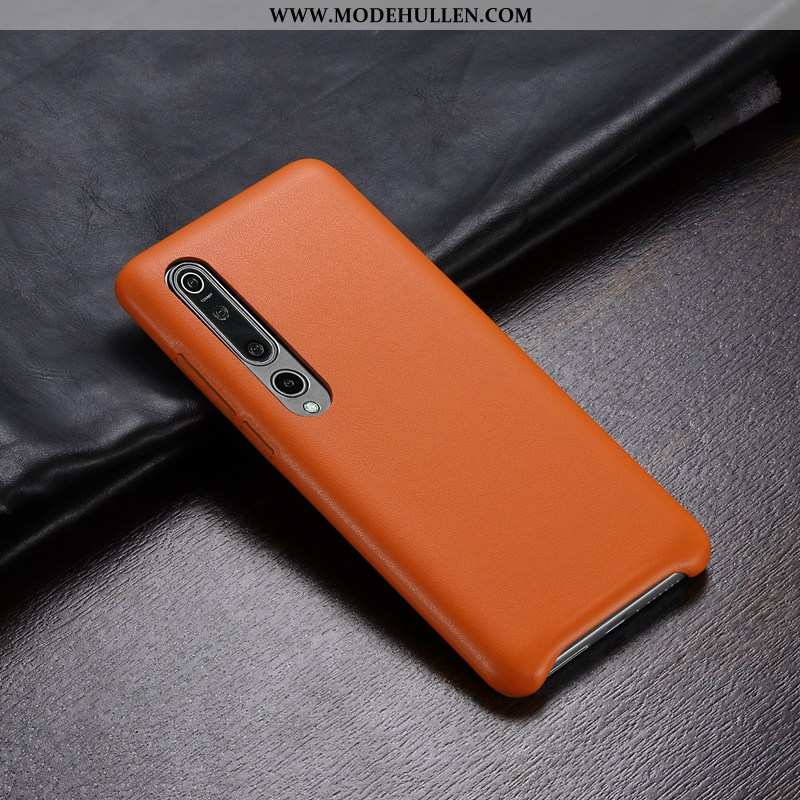 Hülle Xiaomi Mi 10 Pro Schutz Nubuck Kreativ Super Leder Persönlichkeit Business Orange