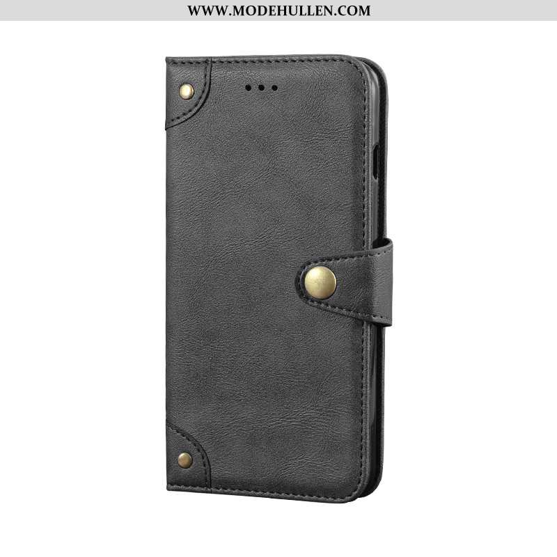 Hülle Xiaomi Mi 10 Schutz Lederhülle Persönlichkeit Case Folio Weiche Handy Schwarz