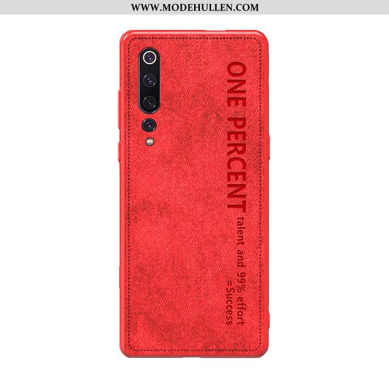 Hülle Xiaomi Mi 10 Schutz Lederhülle Rot Weiche Retro Mini Rote