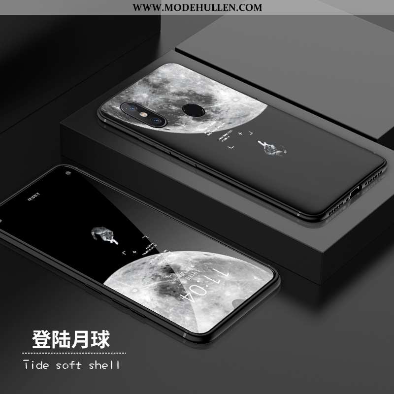 Hülle Xiaomi Mi 8 Kreativ Muster Persönlichkeit Dünne Weiche Nubuck Alles Inklusive Schwarz