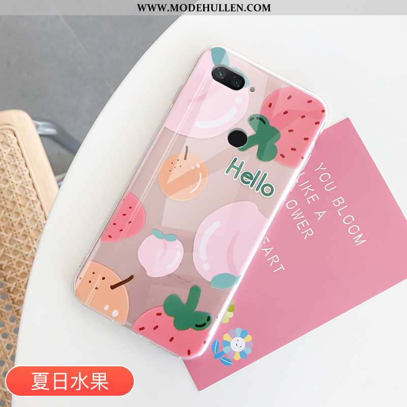 Hülle Xiaomi Mi 8 Lite Schutz Transparent Rosa Trend Jugend Mini