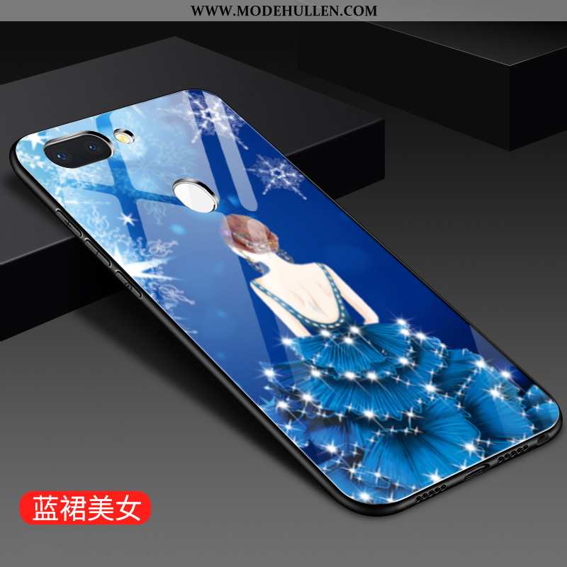 Hülle Xiaomi Mi 8 Lite Trend Weiche Gemalt Karikatur Einfassung Kreativ Temperieren Blau