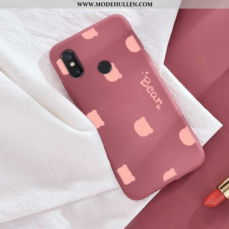 Hülle Xiaomi Mi 8 Muster Silikon Case Nette Handy Rot Persönlichkeit Rote