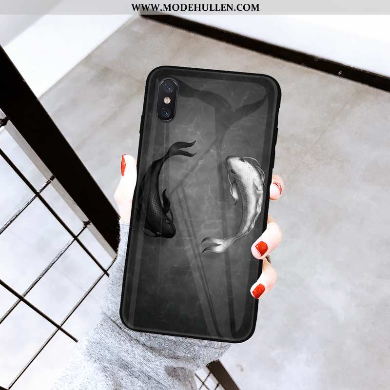 Hülle Xiaomi Mi 8 Pro Kreativ Muster Handy Schwarz Spiegel Schutz