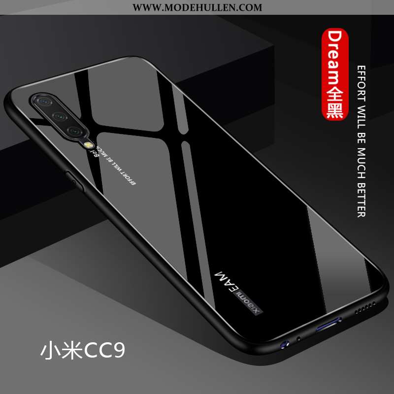 Hülle Xiaomi Mi 9 Lite Glas Persönlichkeit Angepasst Dünne Liebhaber Farbverlauf Schwer Dunkelblau