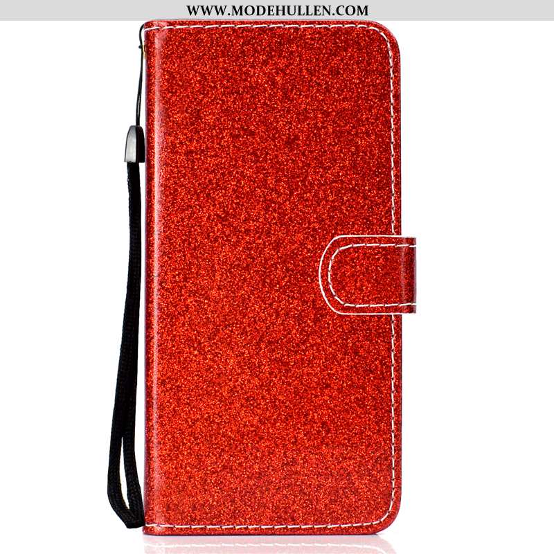 Hülle Xiaomi Mi 9 Lite Weiche Silikon Folio Case Lederhülle Handy Rote