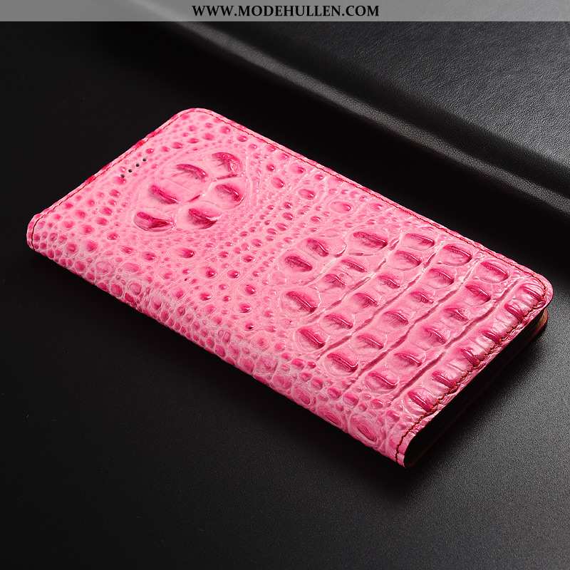 Hülle Xiaomi Mi 9 Se Echt Leder Muster Case Folio Schutz Rosa