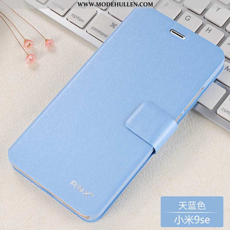 Hülle Xiaomi Mi 9 Se Weiche Silikon Anti-sturz Muster Handy Mini Blau