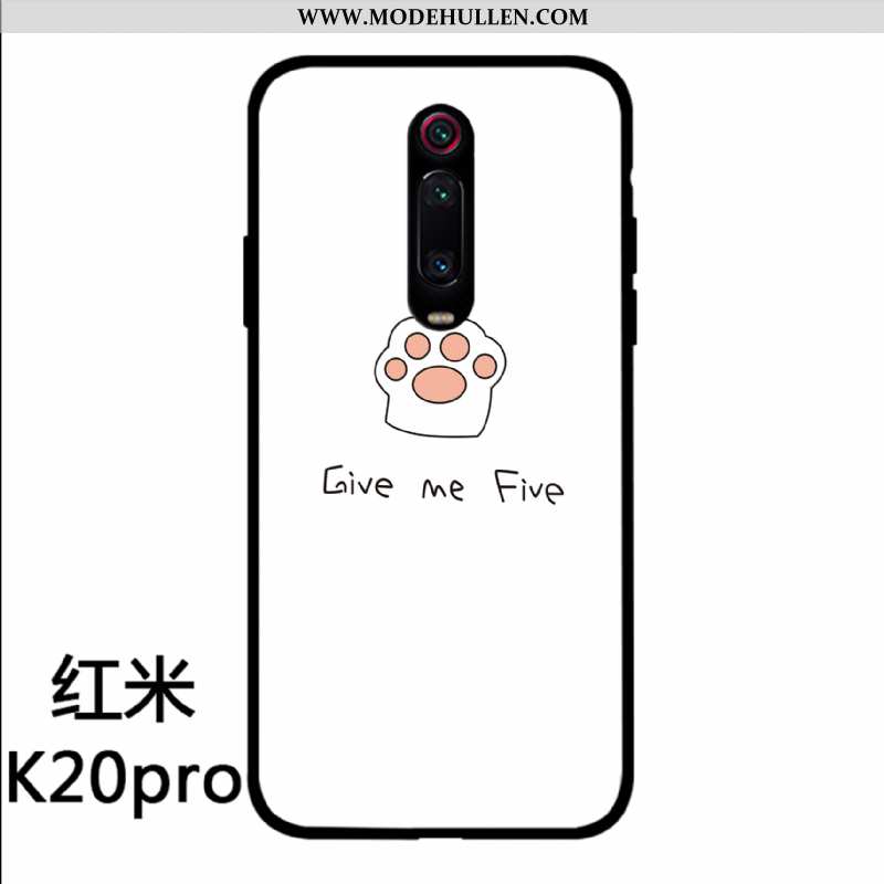 Hülle Xiaomi Mi 9t Pro Karikatur Nette Silikon Rot Glas Niedliche Weiße