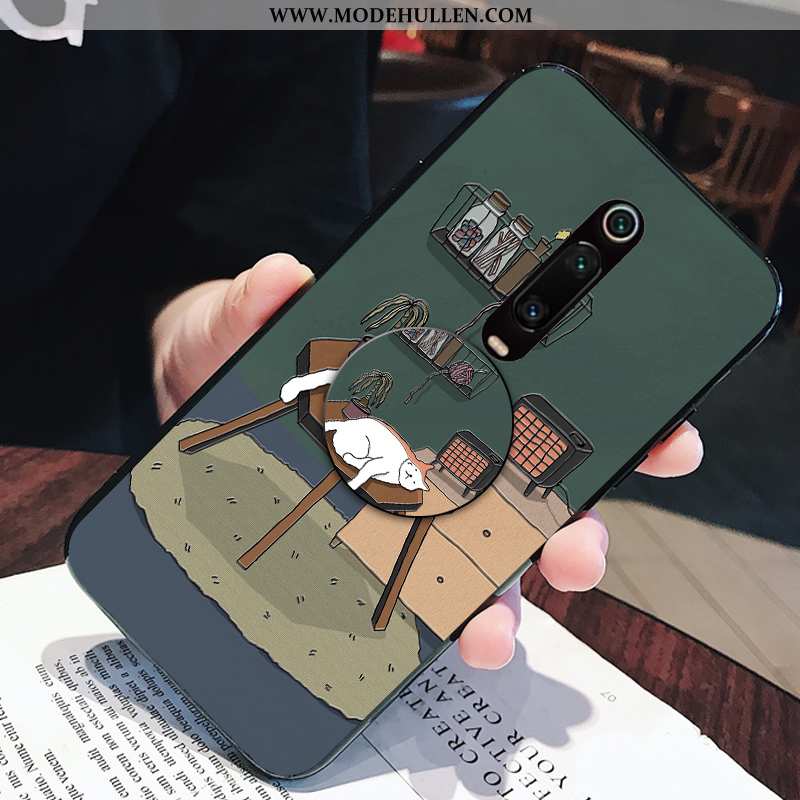 Hülle Xiaomi Mi 9t Pro Karikatur Nette Weiche Denkmal Anti-sturz Mini Grün