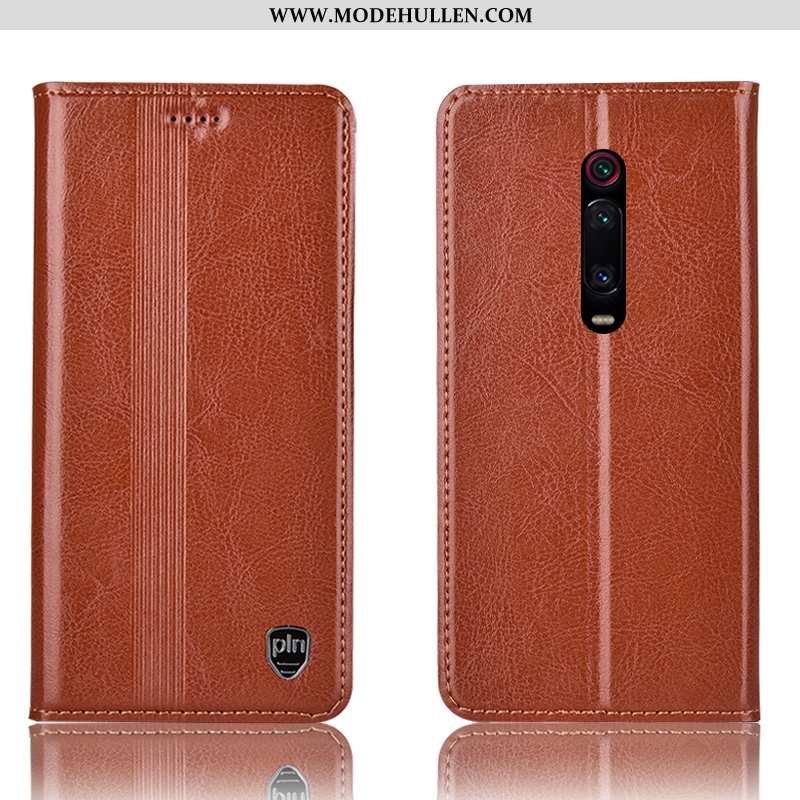 Hülle Xiaomi Mi 9t Pro Lederhülle Schutz Folio Anti-sturz Handy Mini Case Braun