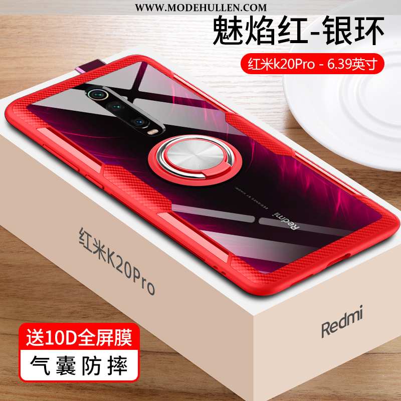 Hülle Xiaomi Mi 9t Pro Persönlichkeit Kreativ Magnetismus Glas Anti-sturz Transparent Einfassung Rot