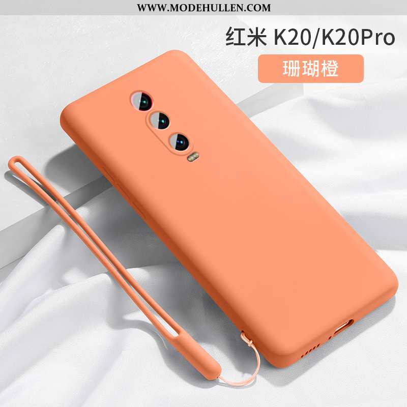 Hülle Xiaomi Mi 9t Pro Super Dünne Nubuck Rot Schutz Mini Orange