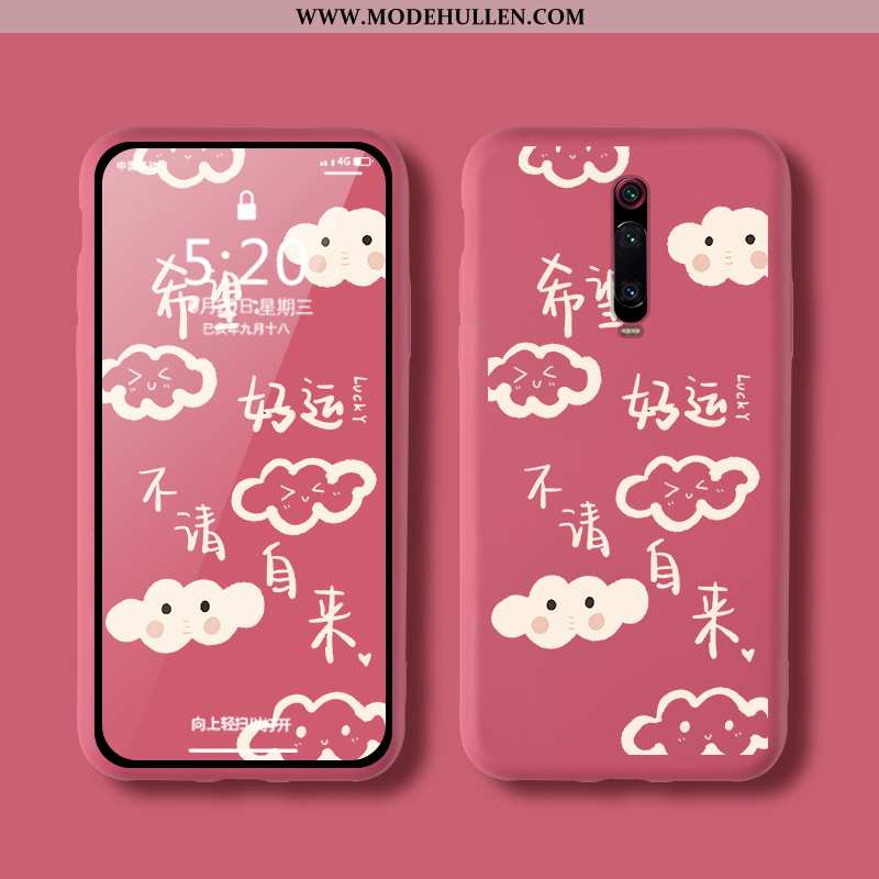 Hülle Xiaomi Mi 9t Pro Trend Super Weiche Nubuck Karikatur Handy Rote