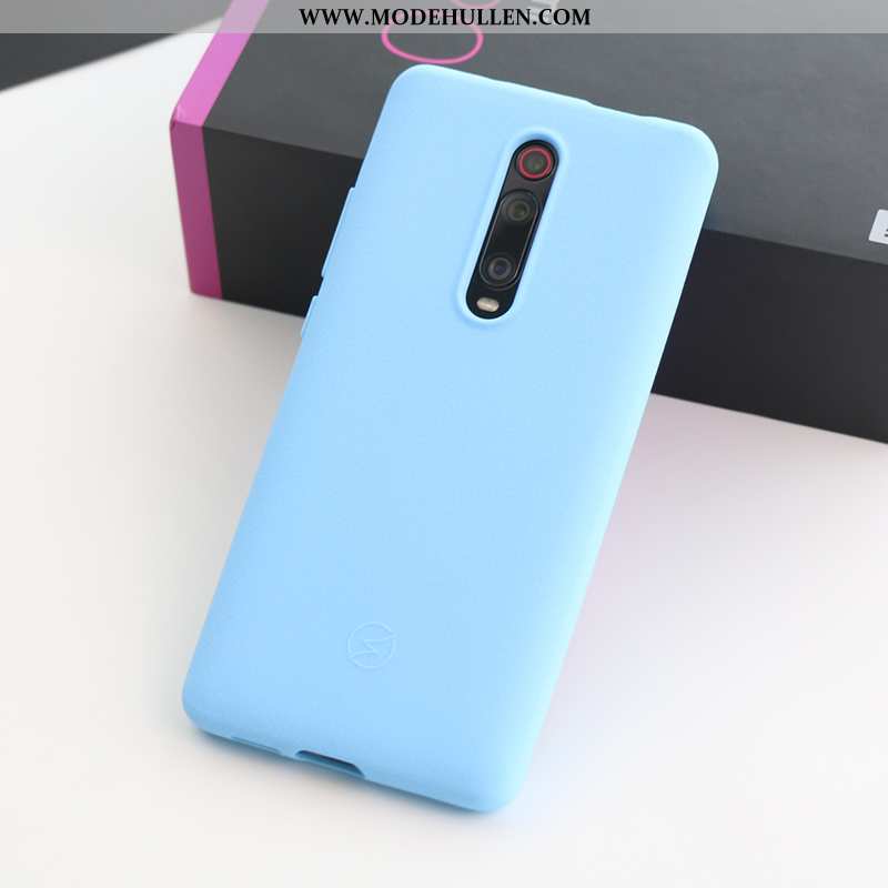 Hülle Xiaomi Mi 9t Pro Weiche Silikon Anti-sturz Stoff Rutschfest Case Einfach Blau
